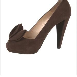 PRADA Suede Pumps – Black – Size 39 US 9 – 4" Heel – Designer Heels